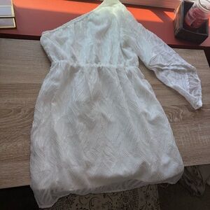 Elegant One-Shoulder White Dress